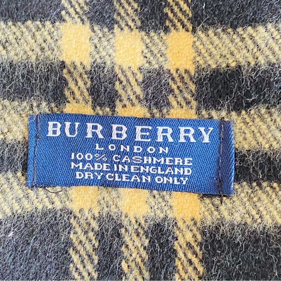 RARE - BURBERRY 100% CASHMERE CHECK LARGE SCARF SHAWL WRAP - Picture 2 of 10